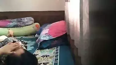 Lovers quick fucking caught by friend in his room