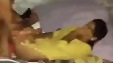 Old man drills his young granddaughter into the bed